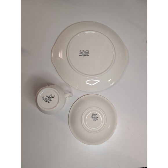 Rare Royal Winton Grimwades Yukon Husky Dog Cake Plate Cream Set Vintage England - Picture 6 of 10